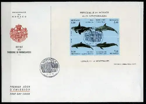 Monaco FDC 2169-2172 Wale Ersttagesbrief/FDC #JD486