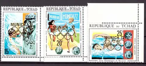 Tschad 534-536 postfrisch Olympiade 1972 #HL132