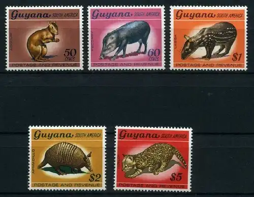 Guyana 311-315 postfrisch Wildtiere #IN574