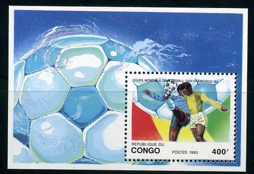 Kongo Block 111 postfrisch Fußball #GE552