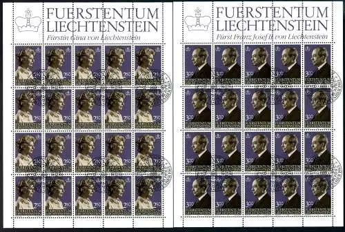 Liechtenstein Kleinbögen 828-829 Ersttagssonderstempel #JE988