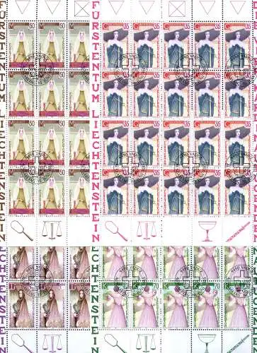 Liechtenstein Kleinbögen 871-874 Ersttagssonderstempel #JE998