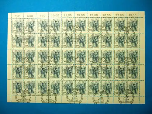 Berlin 50er Bogen 337 Formnummer 1 Ersttagssonderstempel #BW2336