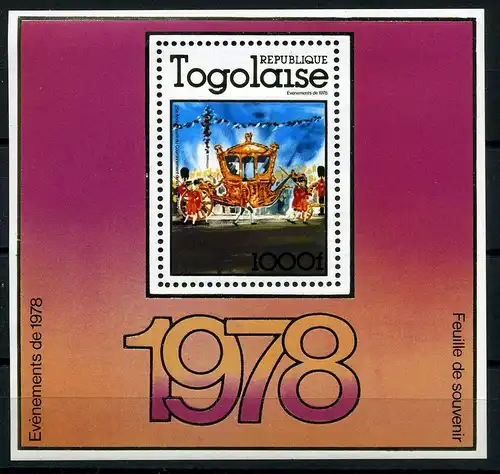 Togo Block 172 A postfrisch Königshäuser #IN542