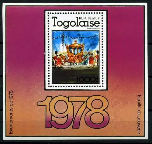 Togo Block 172 A postfrisch Königshäuser #IN542