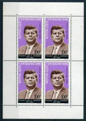 Zentralafrika Block 3 postfrisch Kennedy #IN536