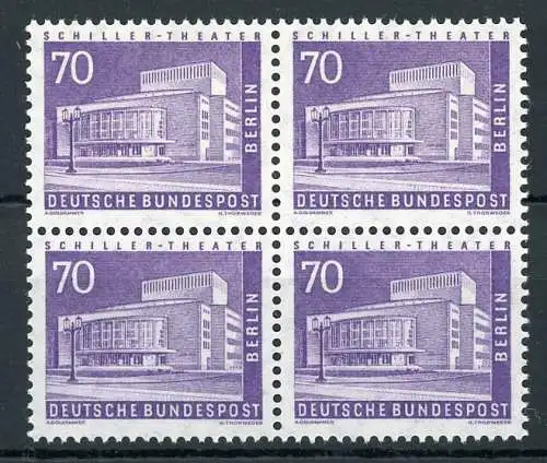 Berlin DS Berliner Stadtbilder I+II 152 v postfrisch 4er Block #JE851