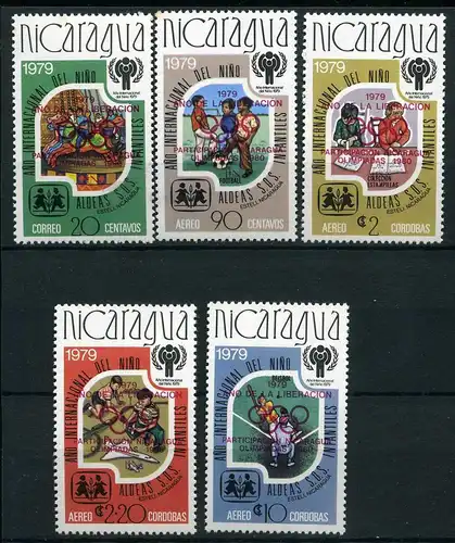 Nicaragua 2080-2084 a postfrisch Olympiade 1980 #JG672