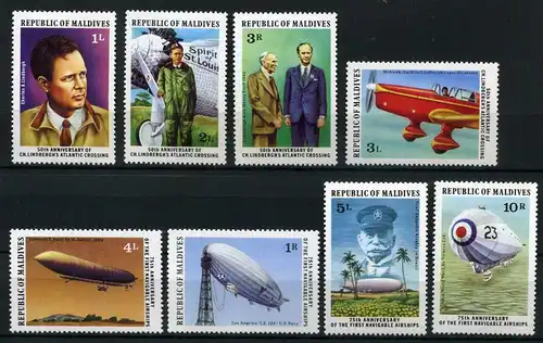 Malediven 721-28 postfrisch Zeppelin #GO543