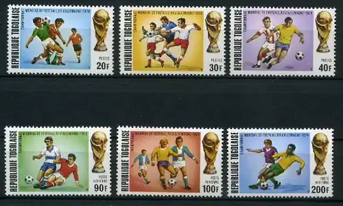 Togo 1017-1022 A postfrisch Fußball WM 1974 #GE491