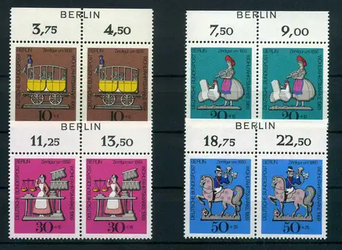 Berlin 348-351 postfrisch Oberrand Zudruck Berlin #HD239