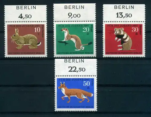 Berlin 299-302 postfrisch Oberrand Zudruck Berlin #HD242