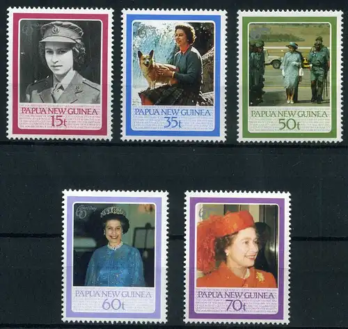 Papua Neuguinea 520-524 postfrisch Königshäuser #OZ383