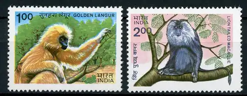Indien 962-63 postfrisch Goldlanguren, Affen #IS941