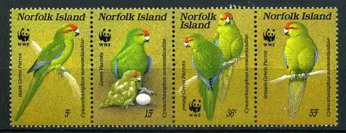Norfolk Inseln 421-424 postfrisch Vögel WWF #IM308