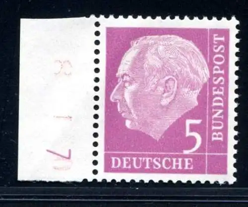 Bund Dauerserie/ DS Heuss I 179 y w DZ 7 postfrisch geprüft #JE815