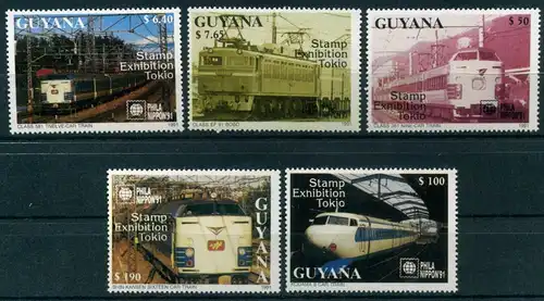 Guyana 3617-3621 postfrisch Eisenbahn #IU739