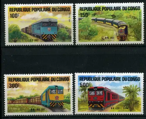 Kongo 963-966 postfrisch Eisenbahn #IU741
