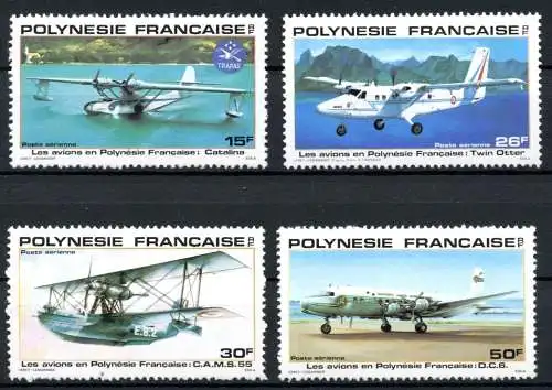 franz. Polynesien 318-321 postfrisch Flugzeuge #GI198