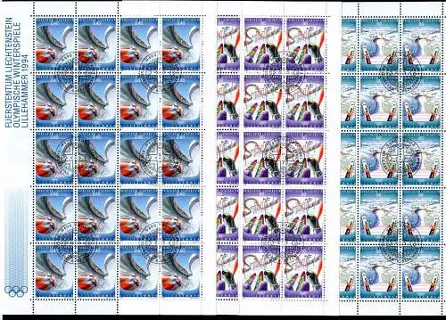 Liechtenstein Kleinbogen 1076-1078 Olympia Ersttagssonderstempel #JG461