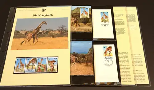 Kenia 1989 WWF komplettes Kapitel postfrisch MK FDC Giraffen #GI309