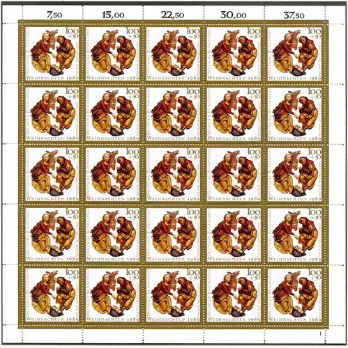 Bund 25er Bogen 1443 postfrisch Formnummer 1 #BW2608