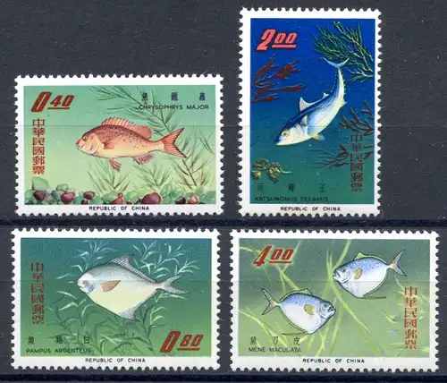 Taiwan 576-579 postfrisch Fische #IJ340