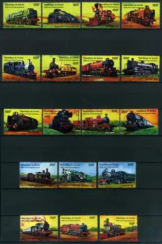 Guinea 3091-3108 postfrisch Eisenbahn #IJ060