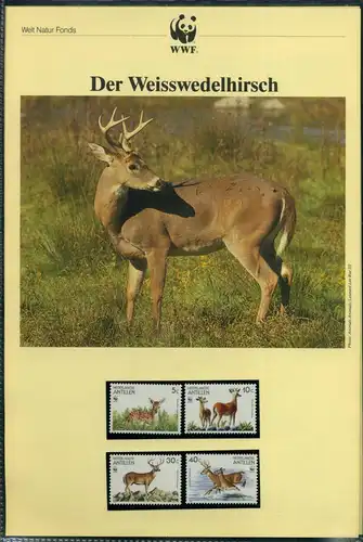 niederl. Antillen 1992 WWF komplettes Kapitel postfrisch MK FDC Hirsche #GI435