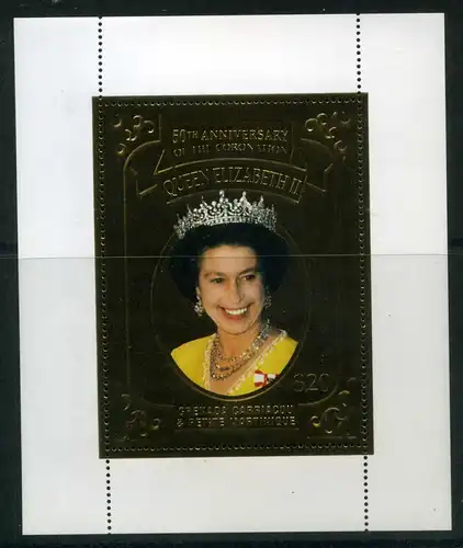 Grenada/Carriacou Block 563 postfrisch Königshäuser #OZ277