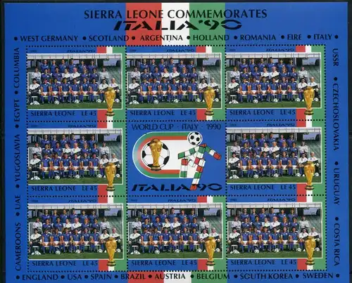 Sierra Leone KB 1448 postfrisch Fußball #GE572