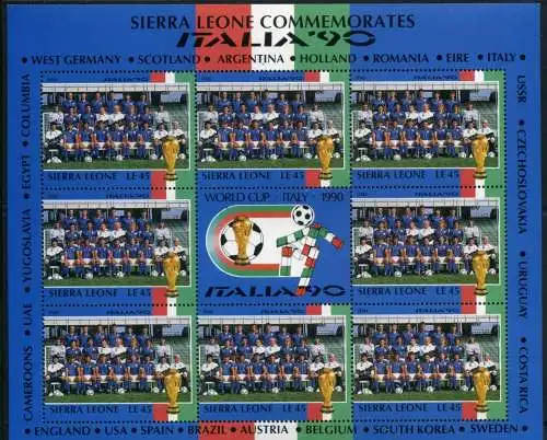 Sierra Leone KB 1448 postfrisch Fußball #GE572