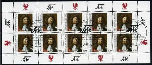 Bund Zehnerbogen 1781 Bonn Ersttagssonderstempel #IN359