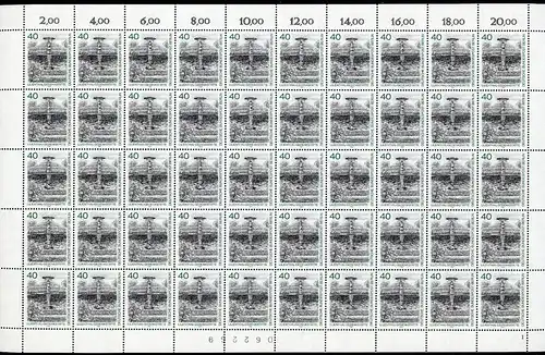 Berlin 50er Bogen 634 postfrisch Formnummer 1 Bogenzählnr. #BW4089