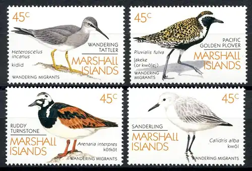 Marshall Inseln 222-225 postfrisch Vögel #JC544