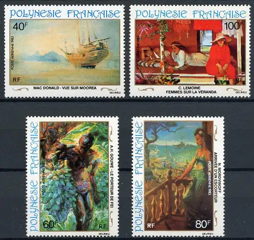 franz. Polynesien 390-393 postfrisch Kunst #IM229