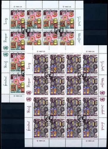 UNO New York Kleinbögen 438-439 Ersttagssonderstempel #IY121