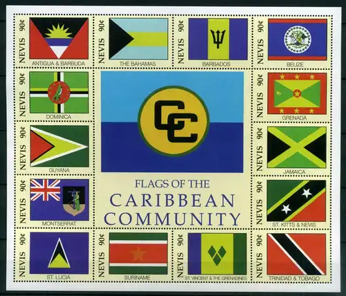 Nevis KB 1723-1736 postfrisch Flaggen #IF008
