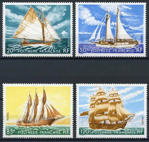 franz. Polynesien 244-247 postfrisch Segelschiffe #IF329