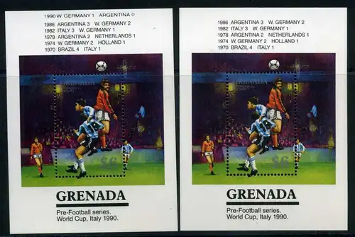 Grenada Block 222+ 261 postfrisch Fußball #GE449