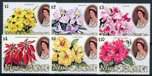 Niue 406-411 postfrisch Blumen #IF360