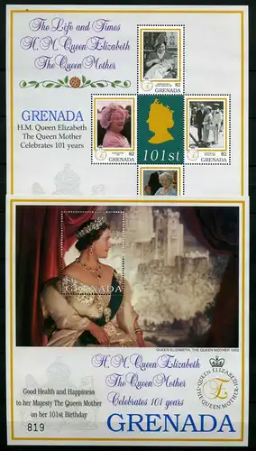 Grenada KB 4858-4861 + Bl 660 postfrisch Königshäuser #IF040