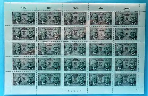 Bund 25er Bogen 1351 postfrisch Formnummer 3 Bogenzählnummer #BW3639