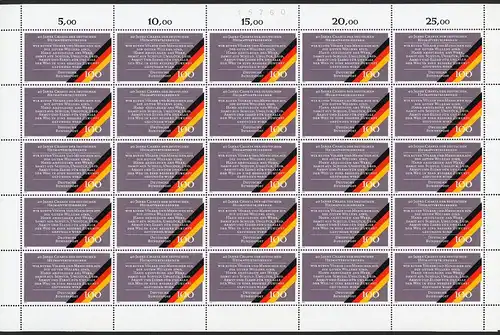 Bund 25er Bogen 1470 postfrisch Bogenzählnummer #BW4174