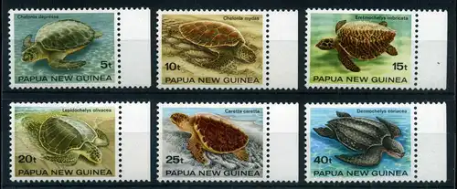 Papua Neuguinea 467-472 postfrisch Schildkröten #OZ378