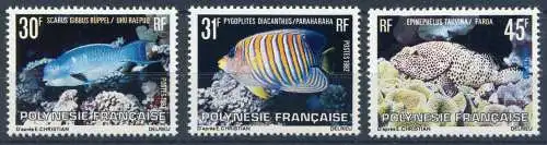 franz. Polynesien 343-345 postfrisch Fische #IJ330