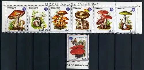 Paraguay 3835-3841 postfrisch Pilze #IV357