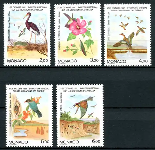 Monaco 1995-1999 postfrisch Vögel #JC548