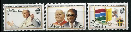 Gambia 1315-1317 postfrisch Papst #HD233