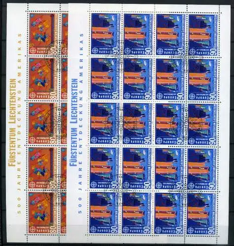 Liechtenstein Kleinbogen 1033-1034 Cept Ersttagssonderstempel #JG445